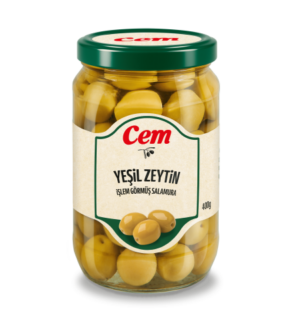 CEM YEŞİL KOKTEYL DOMAT 121-140 720 CC CAM *6 ОЛИВКИ ЗЕЛЕНЫЕ В РАССОЛЕ КОКТЕЙЛЬ