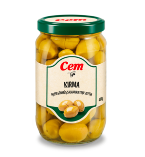 CEM YEŞİL KIRMA DOMAT 121-140 720 CC CAM *6 ОЛИВКИ ЗЕЛЕНЫЕ В РАССОЛЕ С НАДРЕЗОМ