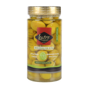 KATRE LİMONLU YEŞİL ZEYTİN 280 gr CAM ЗЕЛЁНЫЕ ОЛИВКИ С ЛИМОНОМ 280 гр *12 шт