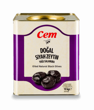CEM SİYAH GEMLİK YAĞLI SELE 261-290 10 KG TENEKE *1 ВЯЛЕНЫЕ МАСЛИНЫ В МАСЛЕ