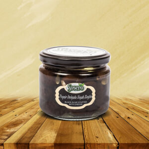 SOSERO P.DOLGULU SIYAH ZEYTIN 300 CC KVNZ *12 ЧЕРНЫЕ ОЛИВКИ ФАРШИРОВАННЫЙ СЫРОМ