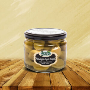SOSERO P.DOLGULU YESIL ZEYTIN 300 CC KVNZ *12 ЗЕЛЕНЫЕ ОЛИВКИ ФАРШИРОВАННЫЙ СЫРОМ